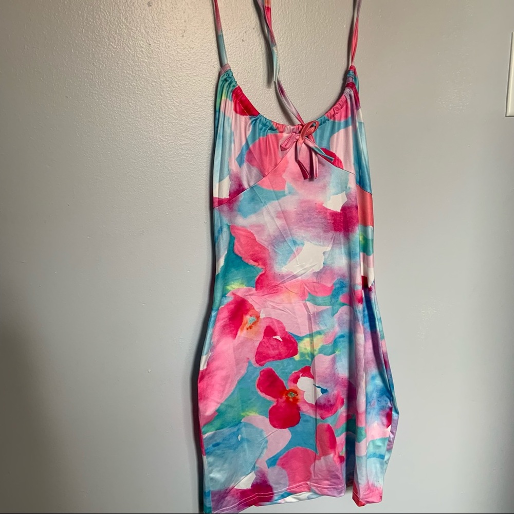 Floral halter dress